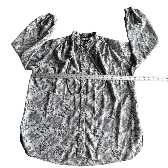 Givenchy for chesa VTG Botanical Print 70s Button Up Puff Sleeve Blouse Shirt 8 - Picture 10 of 10